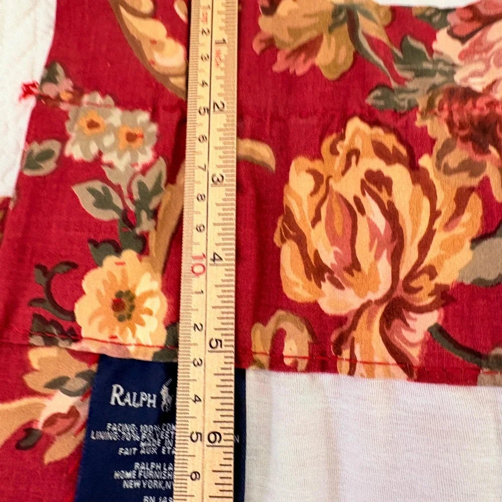 Ralph Lauren Danielle Marseilles Drapery Panel (1)Red English Rose‎ Made in USA